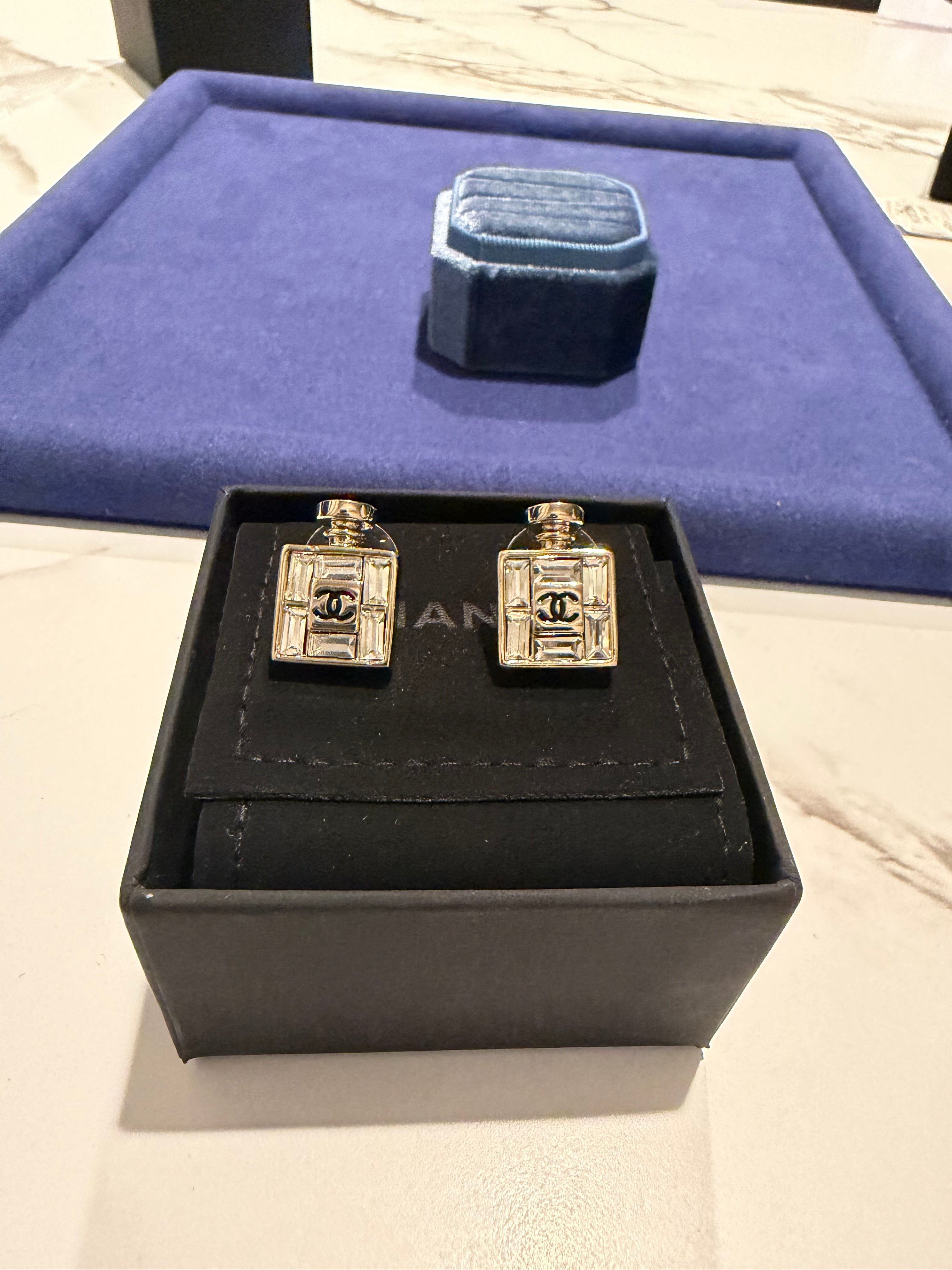 Vintage Perfume Earrings - Stainless
