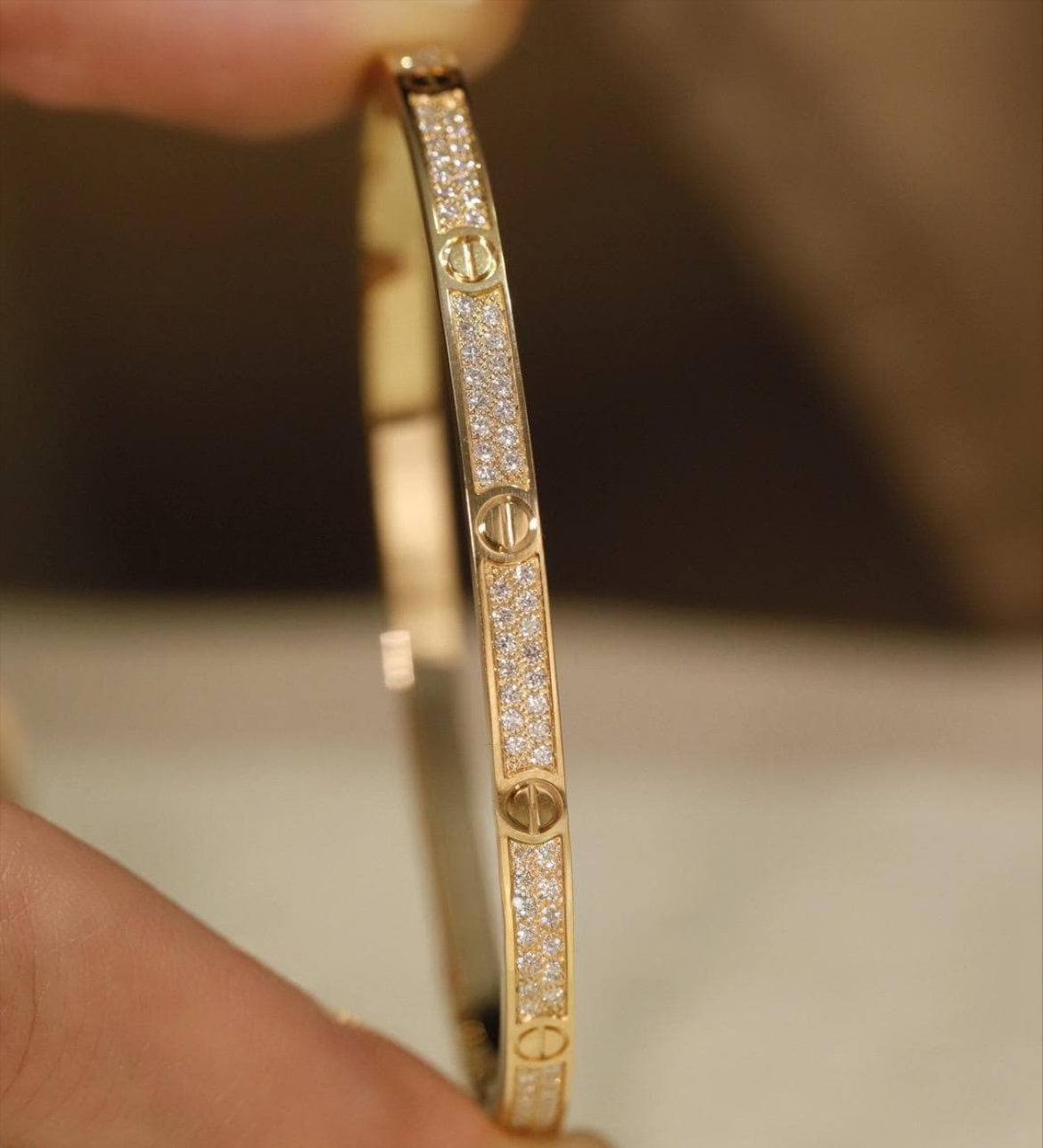 So In Lov3 Pave Bracelet - 18k Solid Gold (small)