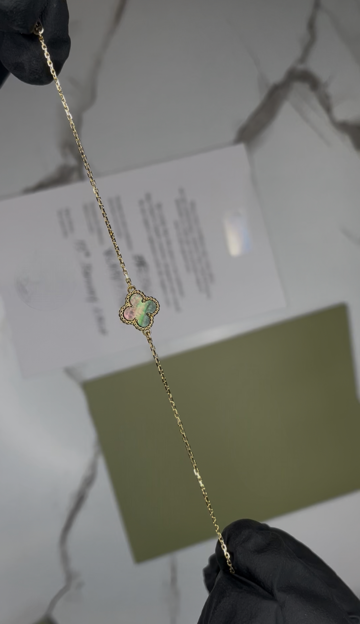 Stormy Bracelet - 18k Yellow Gold, Grey