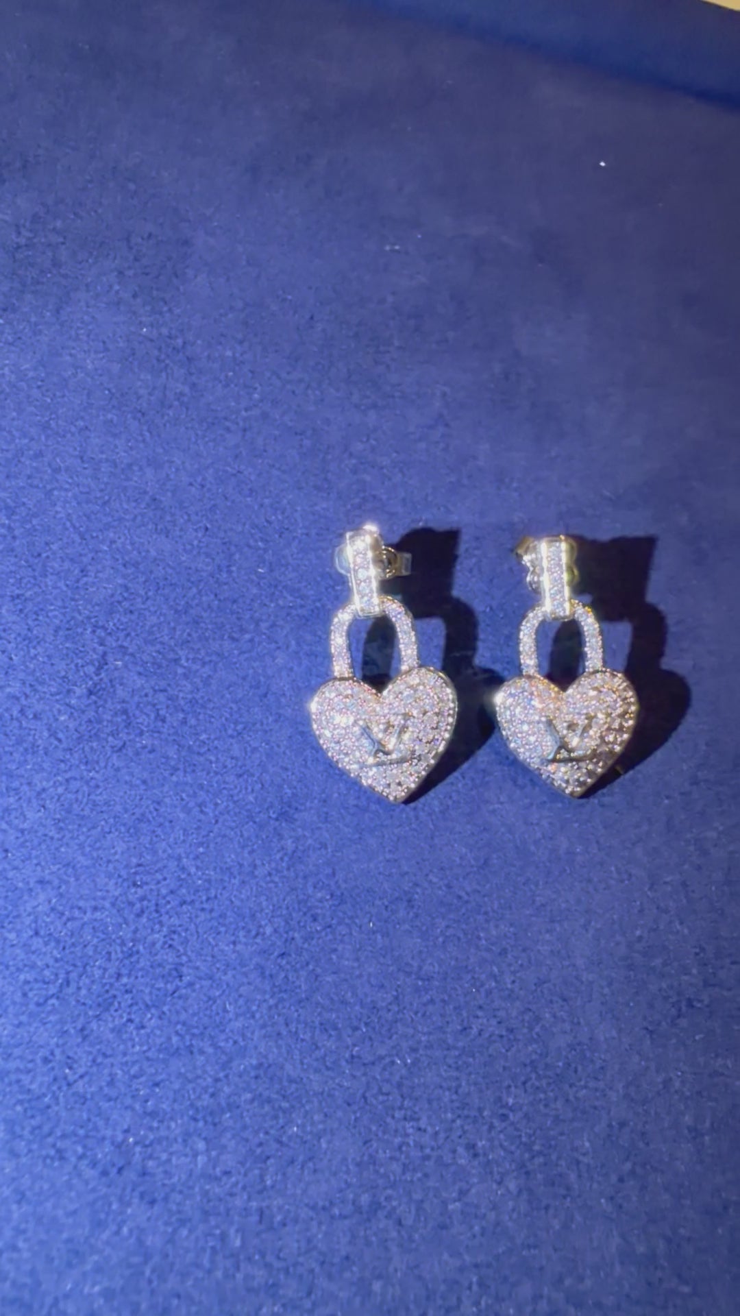 Lock My Heart Away Earrings - Stainless