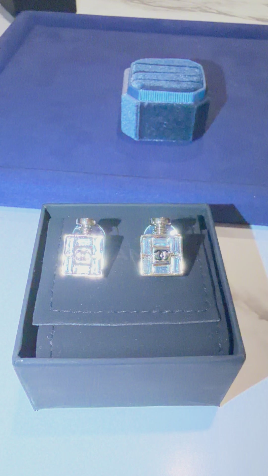 Vintage Perfume Earrings - Stainless